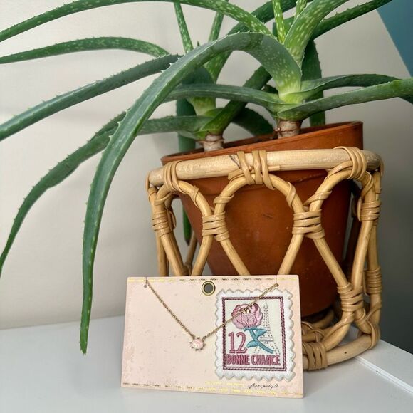 Free People Postcard Necklace & Press-On Patch Set 14k Gold Plated Semi-Precious - Picture 3 of 10